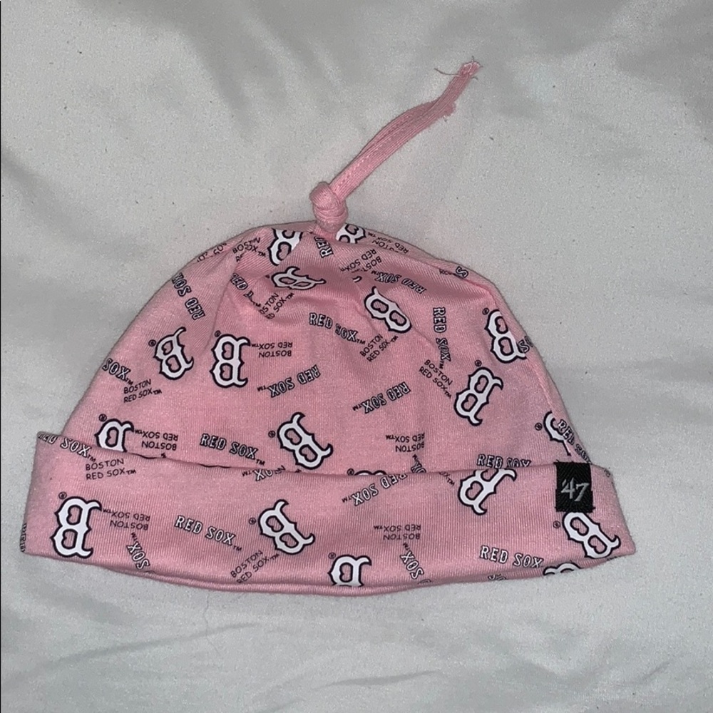 Boston Red Sox pink baby girl infant hat